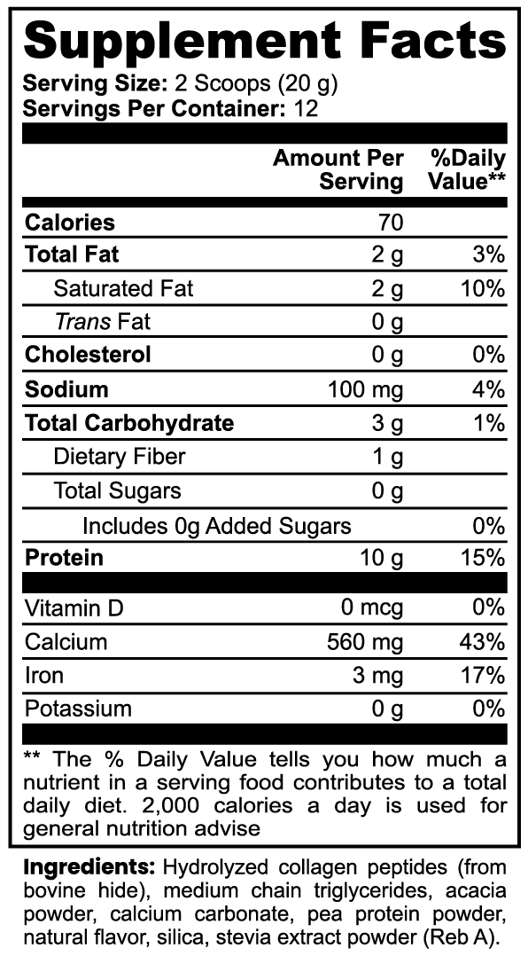 Glow Creamer Grass-Fed Collagen (Vanilla)